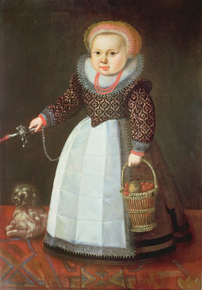 Niño pequeño con un perro de Johan Cornelisz van Loenen